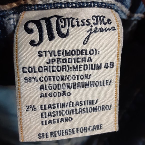 Miss Me Women's Distressed Embellished Cropped Capri Jeans in Size 25 JP5001CRA - Picture 7 of 7